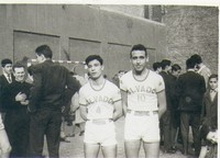 Equipo juvenil campen de Zaragoza<BR>  Hno. Larumbe, Juanjo Moreno, Salillas y Morelln