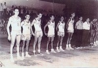 Equipo del C. N. Helios:<br>  Palacios, Vicente Lorente, E. Arags, M. Atance, Rafael Alarcn, I. Garca y H. Garca