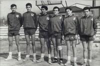 Equipo juvenil de C. N. Helios<br>  M. Moreno, Seral, Granados, E. Usan, Francisco Les y Julio Gracia